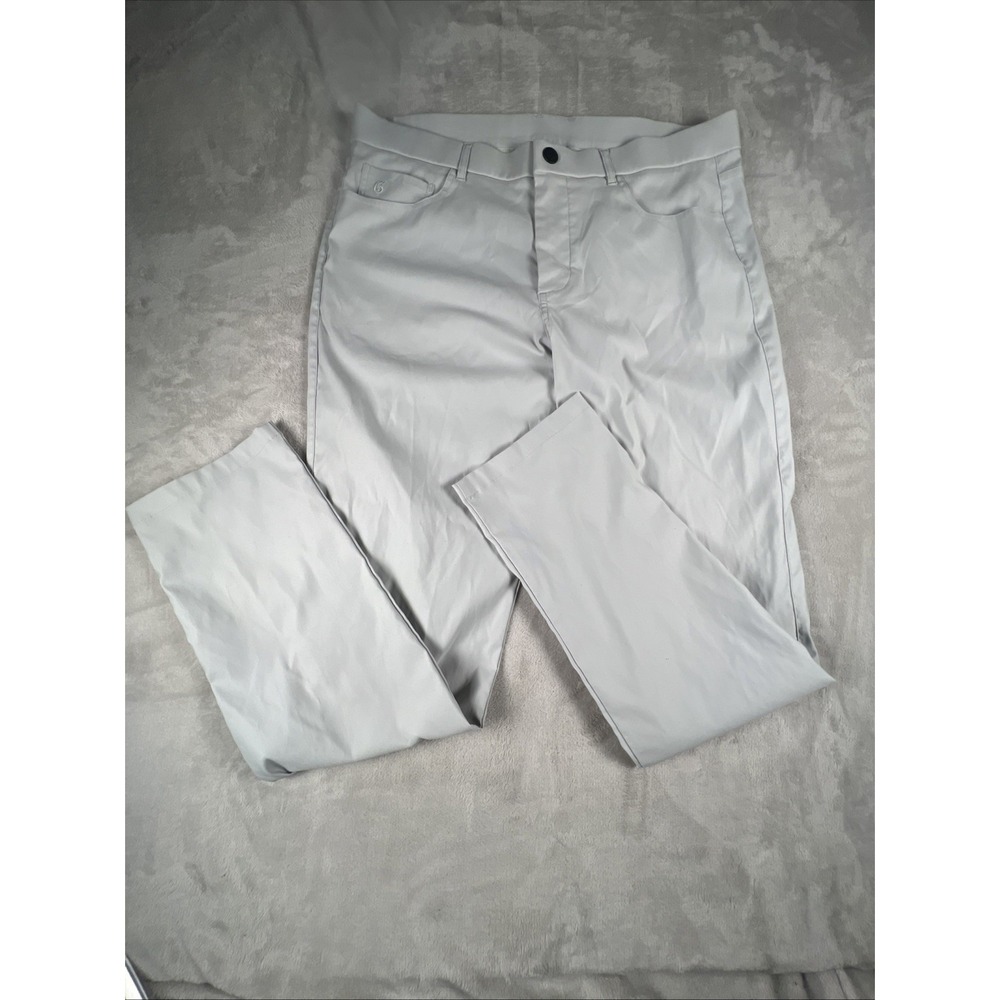 Greyson Men's Pants Golf Five Pocket Light Gray Size 36wX32L Casual Chino